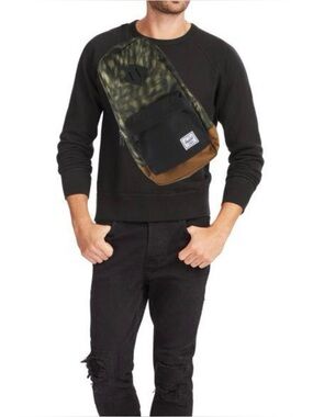 Herschel Supply Company Heritage Forest Leopard Shoulder Sling Rubber Bag